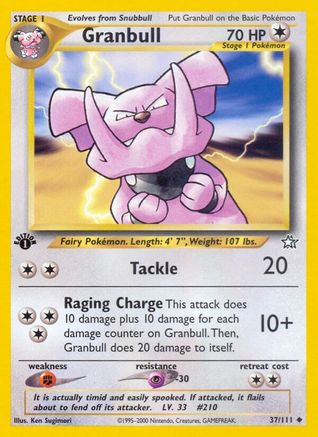 Granbull 037/111 - 1st Edition Neo Genesis - Uncommon