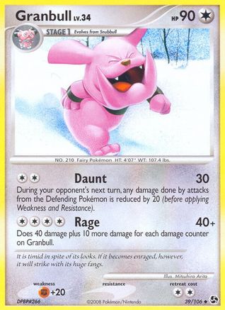 Granbull 039 - Reverse Holofoil Great Encounters - Uncommon