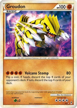 Groudon (Shiny) SL4 - Holofoil Call of Legends - Shiny Holo Rare