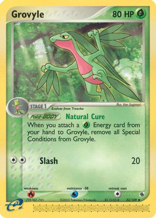 Grovyle 032/109 - Reverse Holofoil Ruby and Sapphire - Uncommon