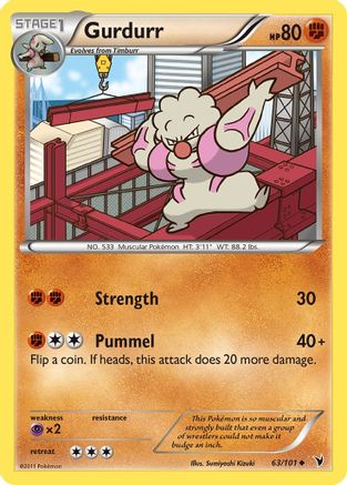 Gurdurr 063 - Reverse Holofoil Noble Victories - Uncommon