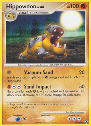 Hippowdon 021 - Reverse Holofoil Majestic Dawn - Rare