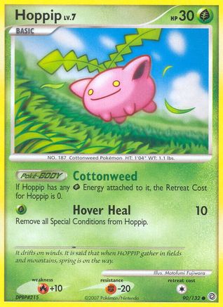 Hoppip 090 - Reverse Holofoil Secret Wonders - Common