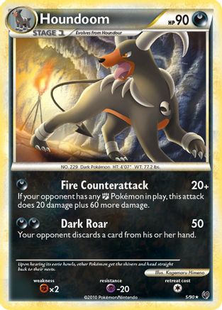 Houndoom 005 - Reverse Holofoil Undaunted - Holo Rare
