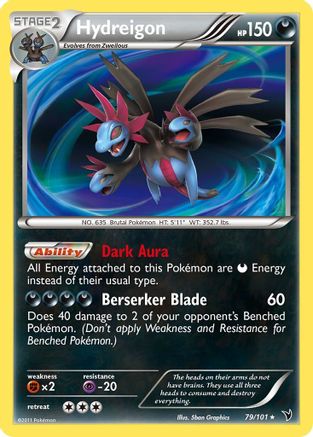 Hydreigon 079 - Holofoil Noble Victories - Holo Rare