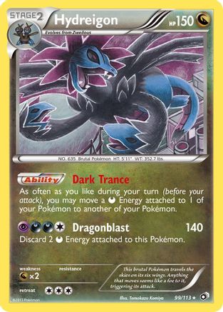 Hydreigon 099/113 - Holofoil Legendary Treasures - Holo Rare