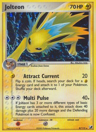 Jolteon 008 - Reverse Holofoil Unseen Forces - Holo Rare