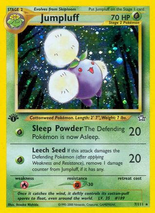 Jumpluff 007/111 - Unlimited Holofoil Neo Genesis - Holo Rare