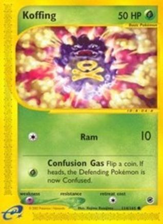 Koffing 114/165 - Reverse Holofoil Expedition - Common