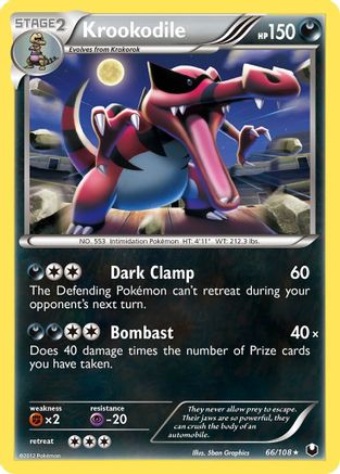 Krookodile 066 - Reverse Holofoil Dark Explorers - Holo Rare