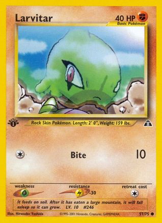 Larvitar 057/75 - 1st Edition Neo Discovery - Common