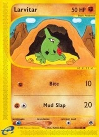 Larvitar 116 - Reverse Holofoil Expedition - Common