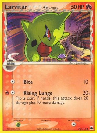 Larvitar (Delta Species) 073/113 - Reverse Holofoil Delta Species - Common