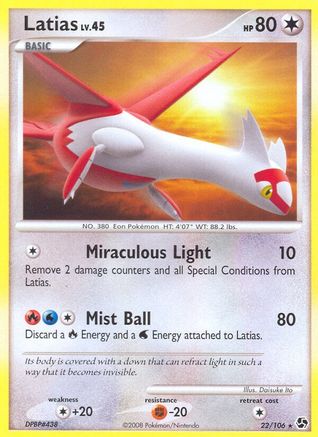 Latias 022 - Reverse Holofoil Great Encounters - Rare