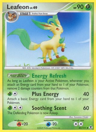 Leafeon 045/111 - Reverse Holofoil Rising Rivals - Uncommon