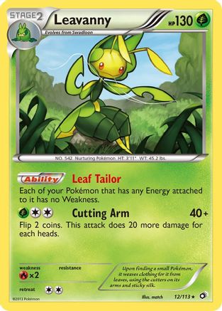 Leavanny 012/113 - Holofoil Legendary Treasures - Holo Rare