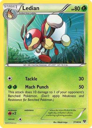 Ledian 007 - Reverse Holofoil XY Base Set - Uncommon