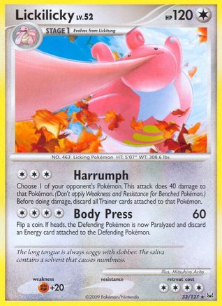 Lickilicky 033 - Reverse Holofoil Platinum - Rare