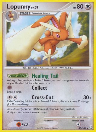 Lopunny 033 - Reverse Holofoil Legends Awakened - Rare