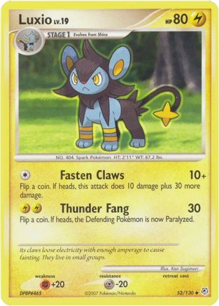 Luxio 052/130 - Reverse Holofoil Diamond and Pearl - Uncommon