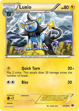 Luxio (45) 045 - Reverse Holofoil Next Destinies - Uncommon