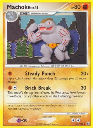 Machoke 041 - Reverse Holofoil Stormfront - Uncommon