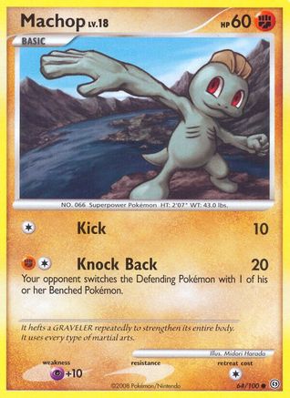 Machop 064/100 - Reverse Holofoil Stormfront - Common