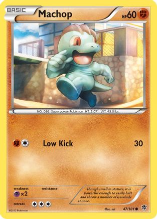 Machop 047 - Reverse Holofoil Plasma Blast - Common