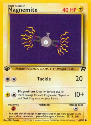 Magnemite 060/82 - 1st Edition Team Rocket - Common