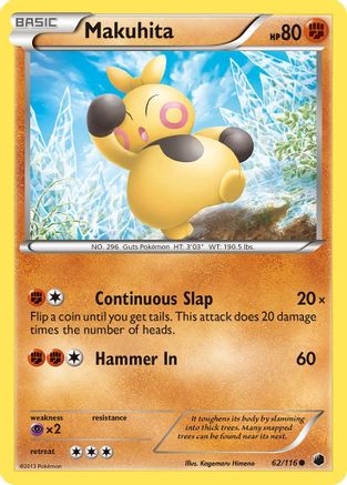 Makuhita 062 - Reverse Holofoil Plasma Freeze - Common
