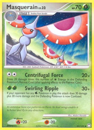 Masquerain 055 - Reverse Holofoil Mysterious Treasures - Uncommon