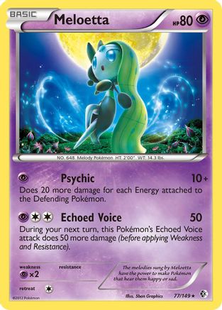 Meloetta 077 - Holofoil Boundaries Crossed - Holo Rare