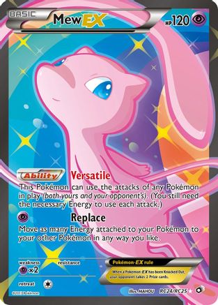 Mew EX (Full Art) RC24/RC25 - Holofoil Legendary Treasures Radiant Collection - Ultra Rare