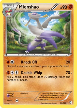 Mienshao 088 - Reverse Holofoil Boundaries Crossed - Uncommon