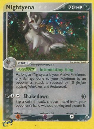 Mightyena 010/109 - Holofoil Ruby and Sapphire - Holo Rare