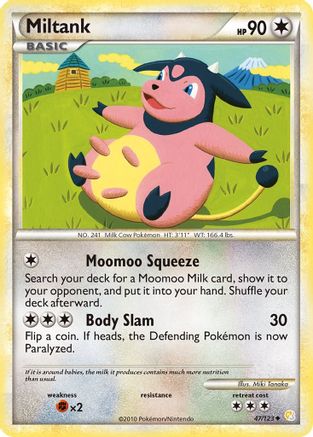 Miltank 047/123 - Reverse Holofoil HeartGold SoulSilver - Uncommon