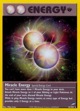 Miracle Energy 016 - Unlimited Holofoil Neo Destiny - Holo Rare