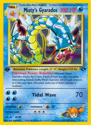 Misty's Gyarados 013/132 - Unlimited Holofoil Gym Challenge - Holo Rare