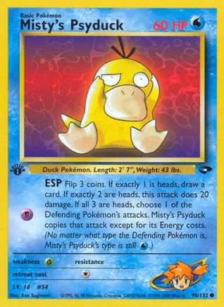 Misty's Psyduck 090/132 - 1st Edition Gym Challenge - Common