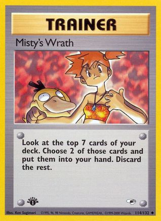 Misty's Wrath 114/132 - 1st Edition Gym Heroes - Uncommon