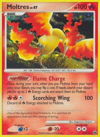 Moltres 010 - Reverse Holofoil Majestic Dawn - Holo Rare