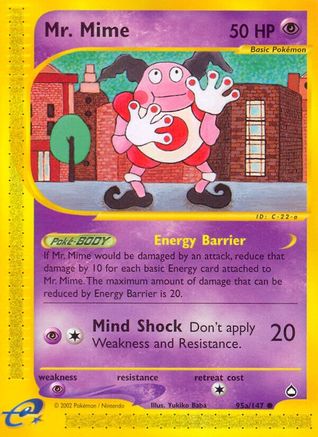 Mr. Mime (95a) 95a/147 - Reverse Holofoil Aquapolis - Common