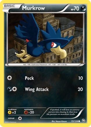 Murkrow 072 - Reverse Holofoil Dragons Exalted - Common