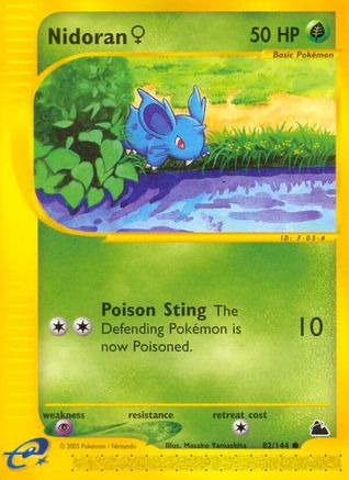 Nidoran F (82) 082 - Reverse Holofoil Skyridge - Common
