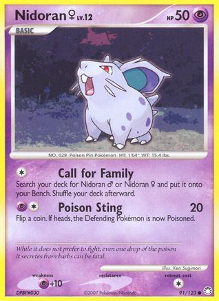 Nidoran F 091/123 Mysterious Treasures - Common