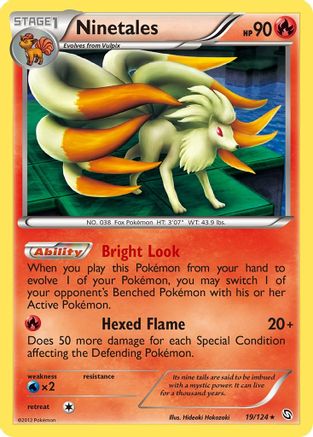 Ninetales 019 - Holofoil Dragons Exalted - Holo Rare