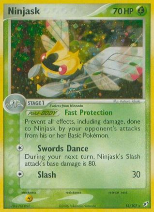Ninjask 013 - Holofoil Deoxys - Holo Rare