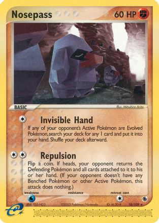 Nosepass 018 Ruby and Sapphire - Rare