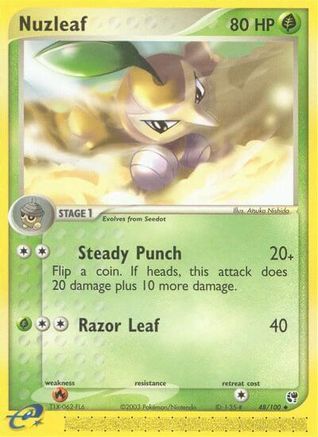 Nuzleaf 048/100 - Reverse Holofoil Sandstorm - Uncommon