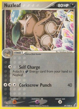 Nuzleaf 039/100 - Reverse Holofoil Crystal Guardians - Uncommon